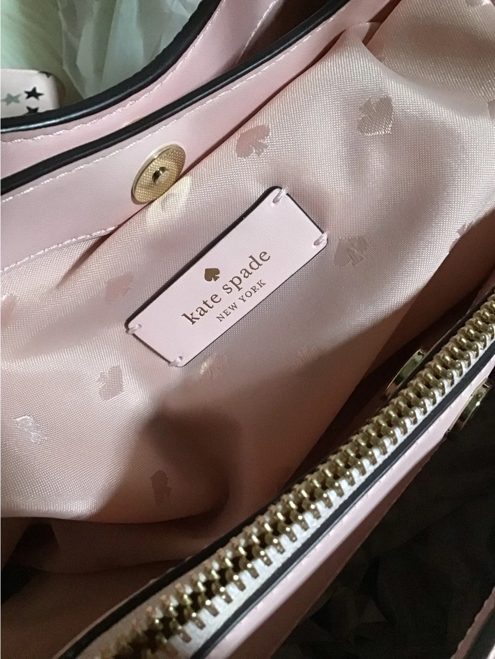 Kate spade Lrg dumpling pink pebble leather satchel purse